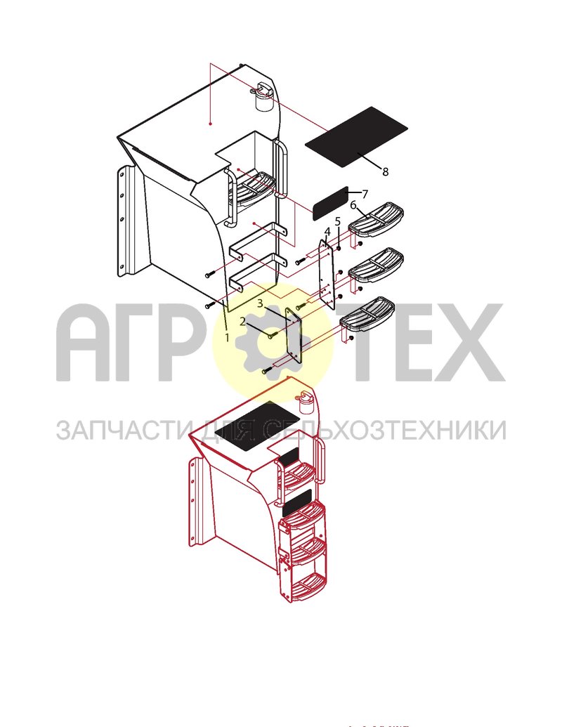 Чертеж Топливные баки - Ступеньки и поручни (2FTS10L)